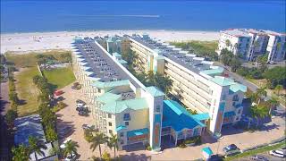 Sunset Vistas Beachfront Suites and Treasure Island Beach from the Air