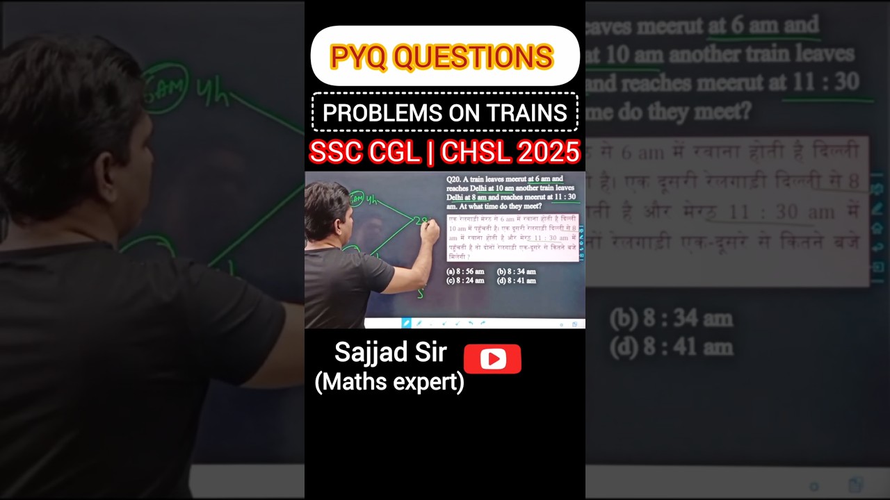 "Most Asked Train Question in SSC Exams! 🚆🔥"PROBLEMS ON TRAINS | Tricks | Shortcuts 