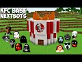 SURVIVAL GIANT KFC BASE JEFF THE KILLER and SCARY NEXTBOTS in Minecraft Gameplay - Coffin Meme