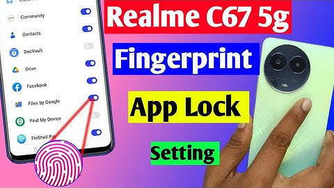 realme c67 5g app lock fingerprint setting | realme c67 app me fingerprint lock kaise lagaen