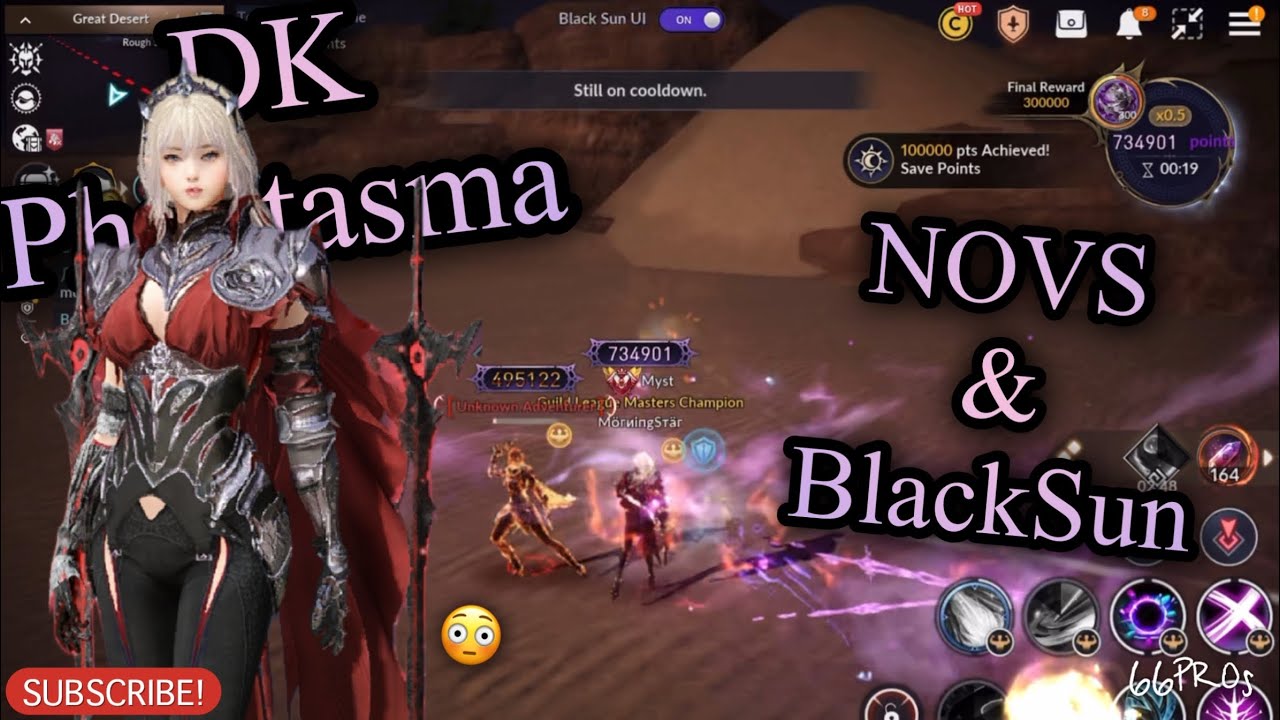 Black Desert Mobile DK // Phantasma NOVS and BlackSun Highlights, Sorry this my First Time DK, GGWP😁
