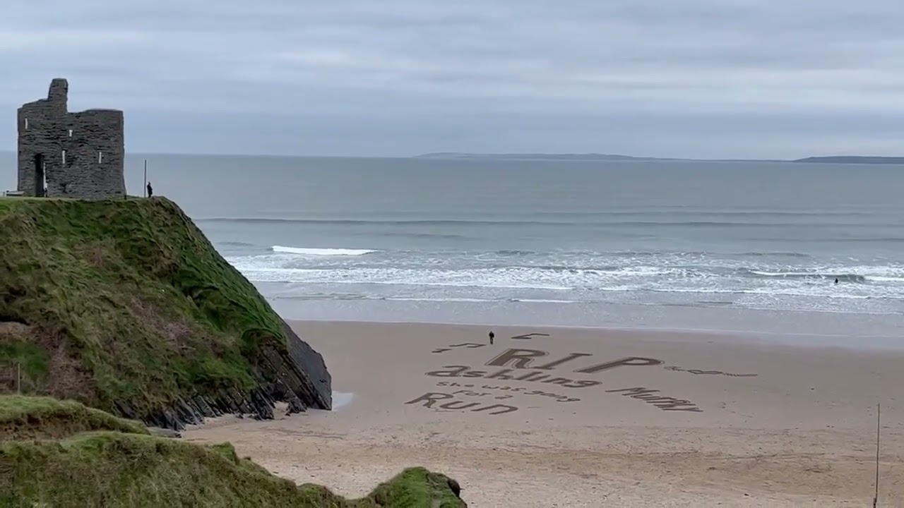 Tribute to Ashling Murphy Marked on Irish Beach