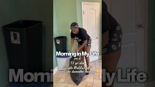 SINGLE MOTHER MORNING ROUTINE😓 #minivlog #foryou #shorts #mom #sahm  #fyp #food #cleaning