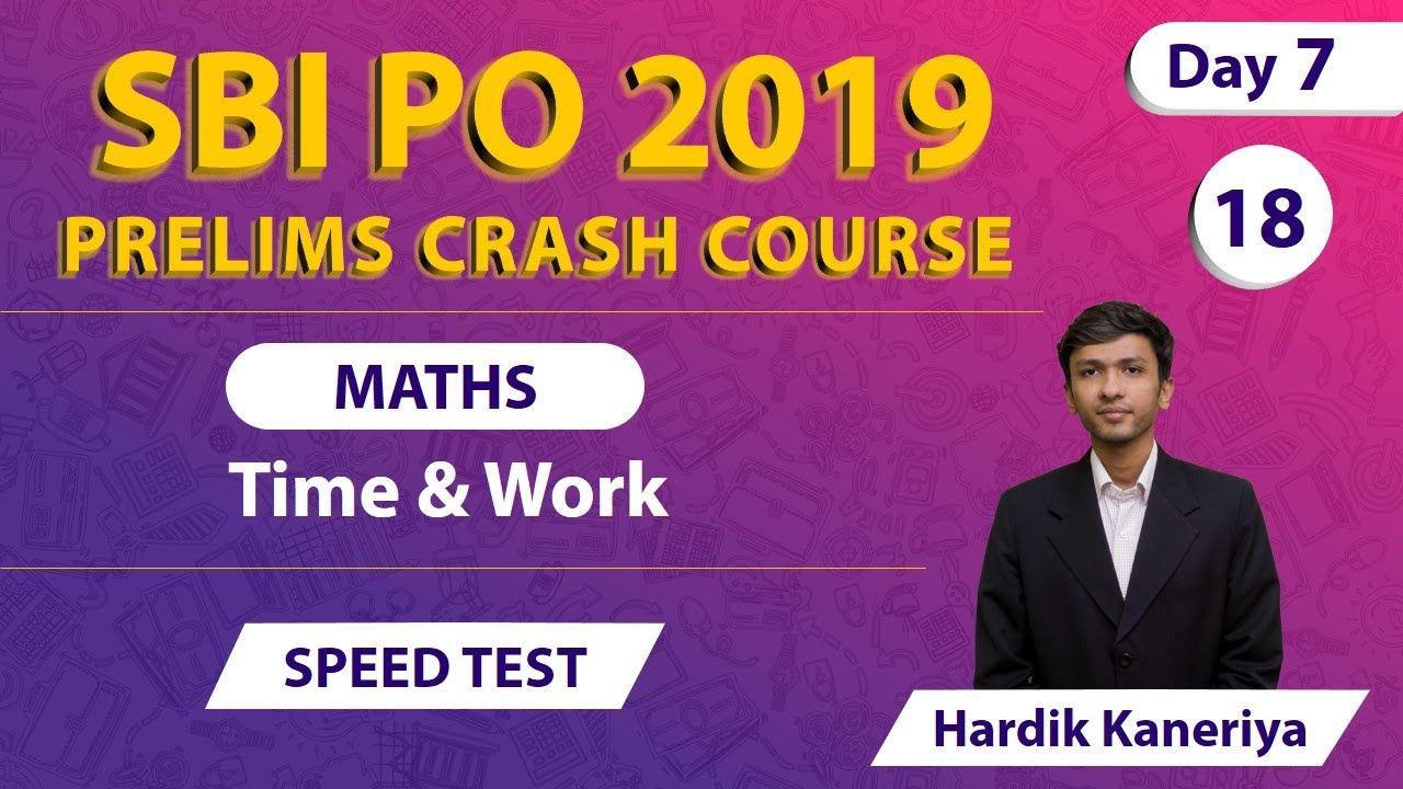 Time & Work Speed Test | SBI PO 2019 | Tier-1 Crash Course