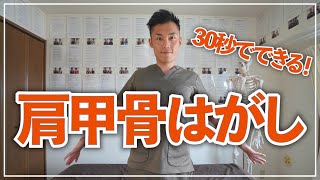 ３０秒でできる！猫背を改善！腰痛・肩こりを予防する肩甲骨はがしエクササイズ！