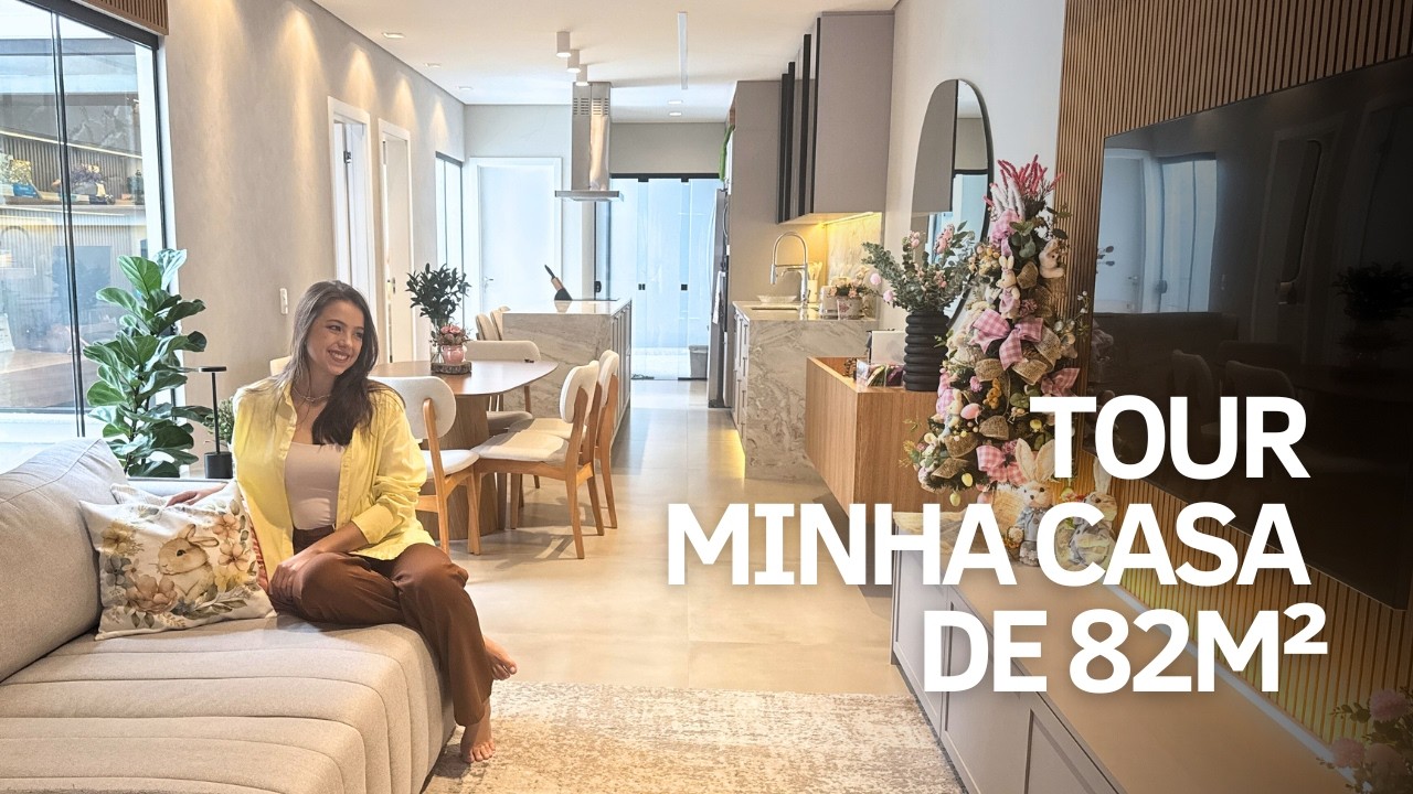 TOUR COMPLETO PELA MINHA CASA | Geminado térreo de 82m²