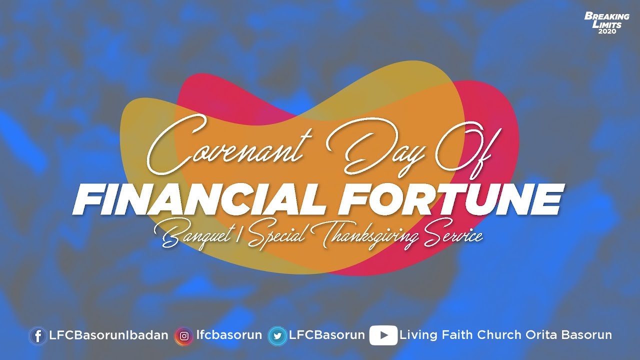 Financial Fortune Banquet Special Thanksgiving Service Sss 26 07 2020 Youtube