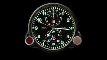 Аналоговые часы в виде авиационных часов