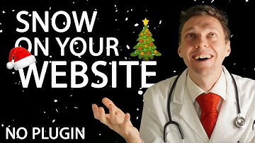 How to add Falling Snow to Your Website! ❄🎄🎅