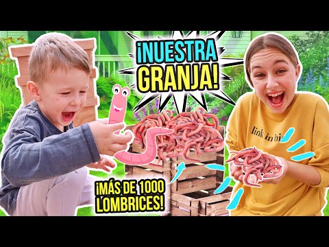 FAMILIA MONTA una GRANJA con MÁS de 1000 LOMBRICES en CASA! 😱 SORPRESA a NUESTROS HIJOS 🥰