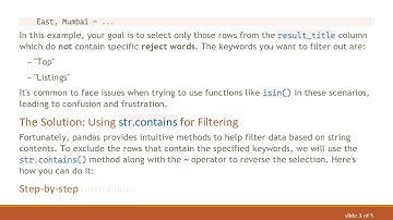 How to Filter Rows in a DataFrame by Excluding Specific Keywords