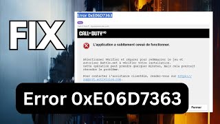 How to Fix Error 0xE06D7363 in Call of Duty: Black Ops 7 (Crash Fix + Easy Solution)