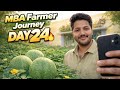 ❤️Day 24 | MBA to Farmer 🚜 Musk Melon Farming | Flowers to Fruits Journey Begins 🍈🔥 #60DaysChallenge