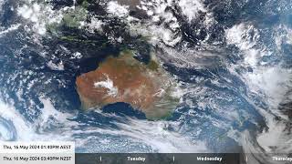 17 May 2024, 5 days, Australia / New Zealand weather, timelapse