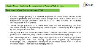 Cloud Storage Gateways (CSG) - Cloud Backup and Solutions - Cloud Computing and Services
