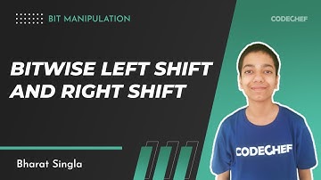3. Bitwise Left Shift and Right Shift | Bit Manipulation | Bharat Singla