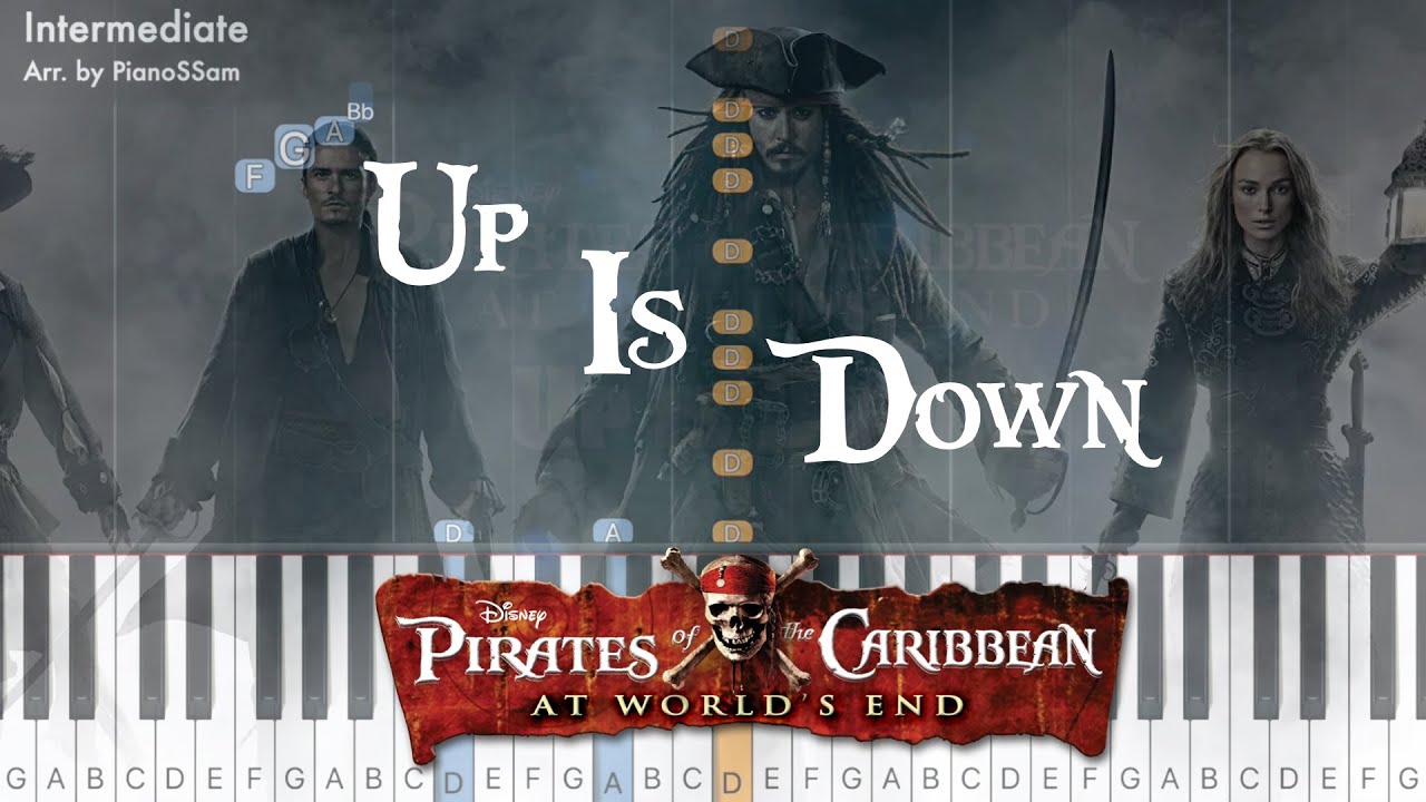 [Intermediate] Up is Down - Pirates of the Caribbean: At World's End | Piano Tutorial