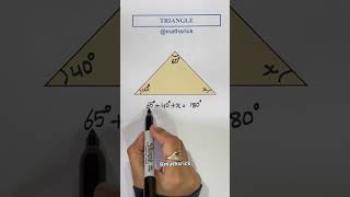 Angles of Triangles 📚✅ #math #mathstricks #triangle #ytshorts