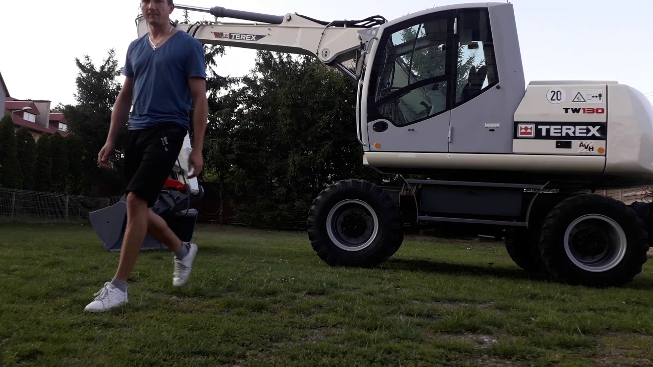 Terex tw 130 , przedstawienie koparki , Koparka kołowa , excavator ,