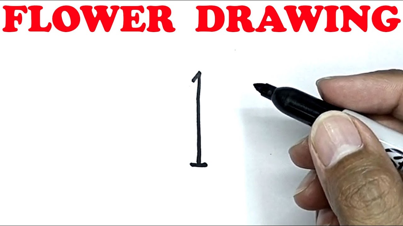 How To Draw A Flower And Label Its Parts With Number 1 | Simple Drawing ...
