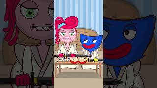 Mommy Long Legs And Huggy Wuggy Makeover Samurai And Compete In Their Coolness