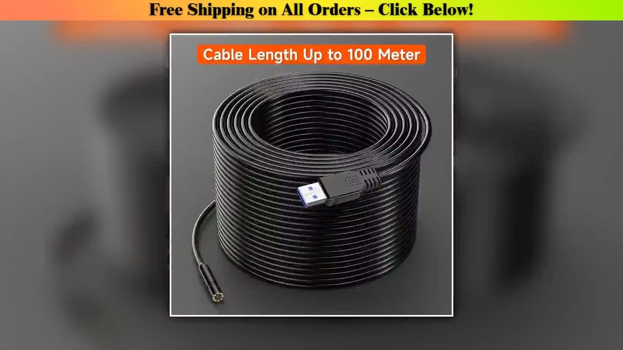 Endoscope Camera 1080P 8mm Single Dual Lens 100M Cable 4.3'' IPS Screen Pipe Inspection Borescope