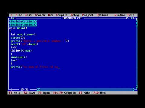 SUM OF SERIES USING WHILE LOOP | TURBO C++ |