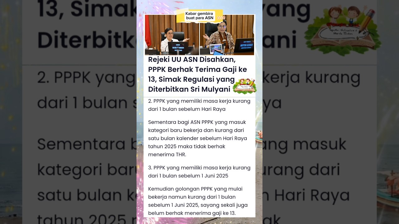 Gaji ke-13 ASN PPPK 2025! Syarat Baru, Cek Sekarang!  