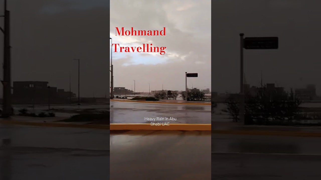 Rain 🌧️ Heavy Rain in Abu Dhabi United Arab Emirates world record Rain