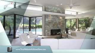 Mid-Century Modern House Real Estate Video Business Card