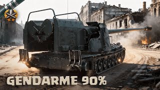 картинка: Три отметки на 120 AC «Gendarme» (старт 90%), далее «Танки на Заказ»