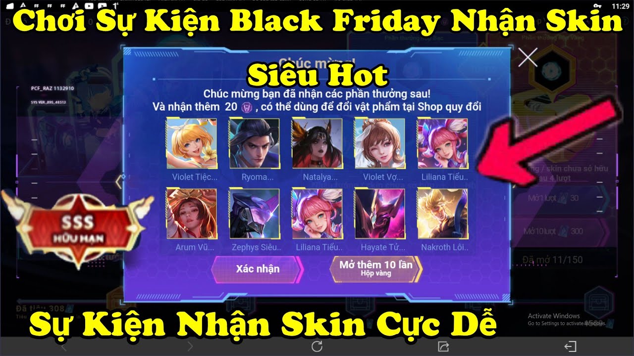 Liên Quân | Cách Chơi Sự Kiện Black Friday – Siêu Giảm Giá Và Hộp Quà Yena Nhận Skin Cực Xịn