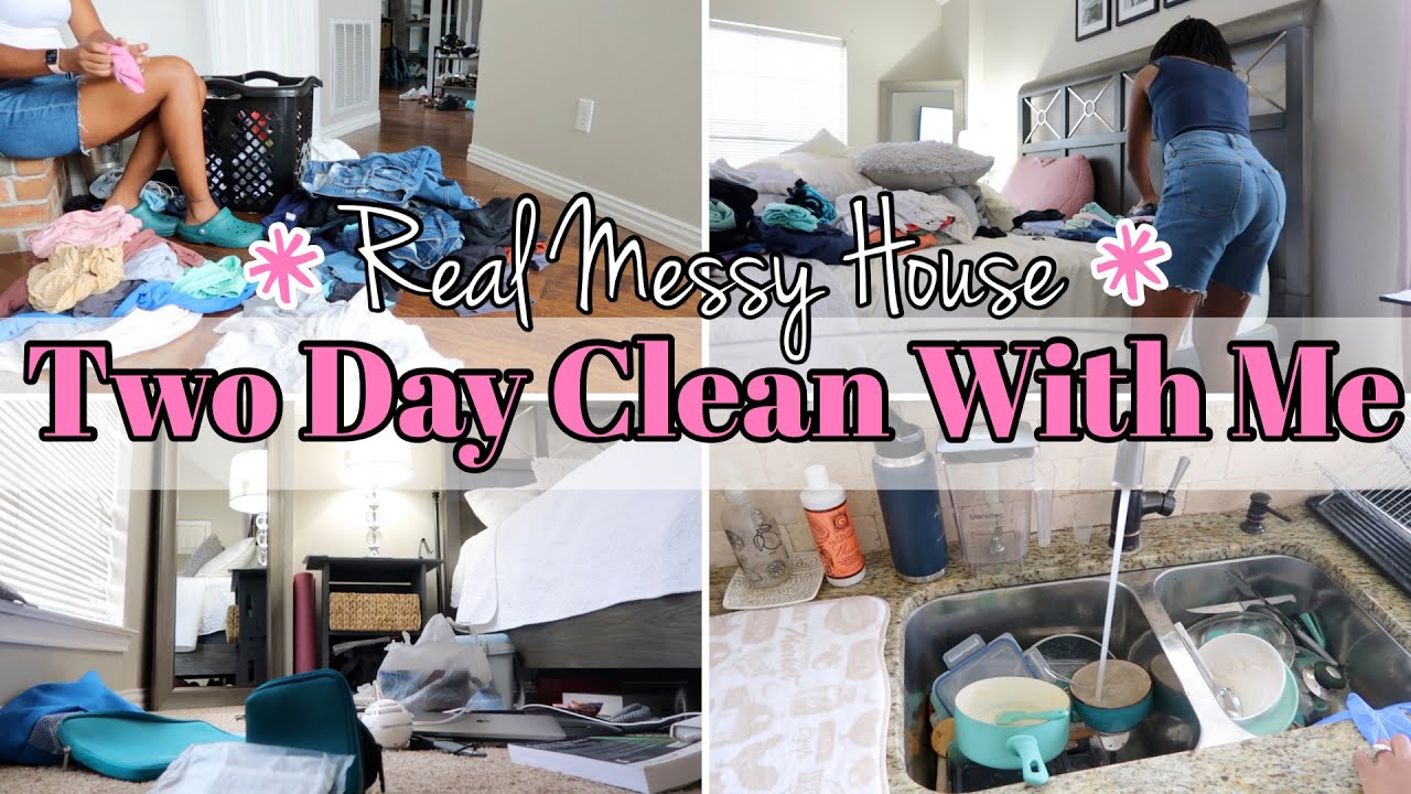 *NEW TWO DAY CLEAN WITH ME | REAL MESSSY HOUSE | CLEANING MOTIVATION