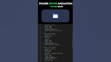 Day 095 -  Folder Hover Animation #codingisfun  #html #shorts