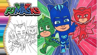 Coloring Catboy, Owlette , Gekko | PJ Masks Coloring Book Pages | Kids Superheroes Coloring screenshot 1