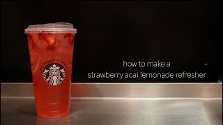 how to make a strawberry acai lemonade refresher