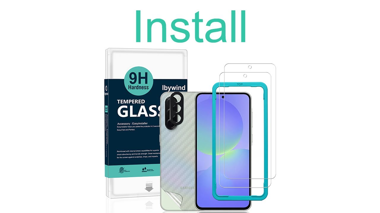 Samsung Galaxy A37 5G Tempered glass Ibywind Protector & Easy Install Kit & Camera Lens Protector