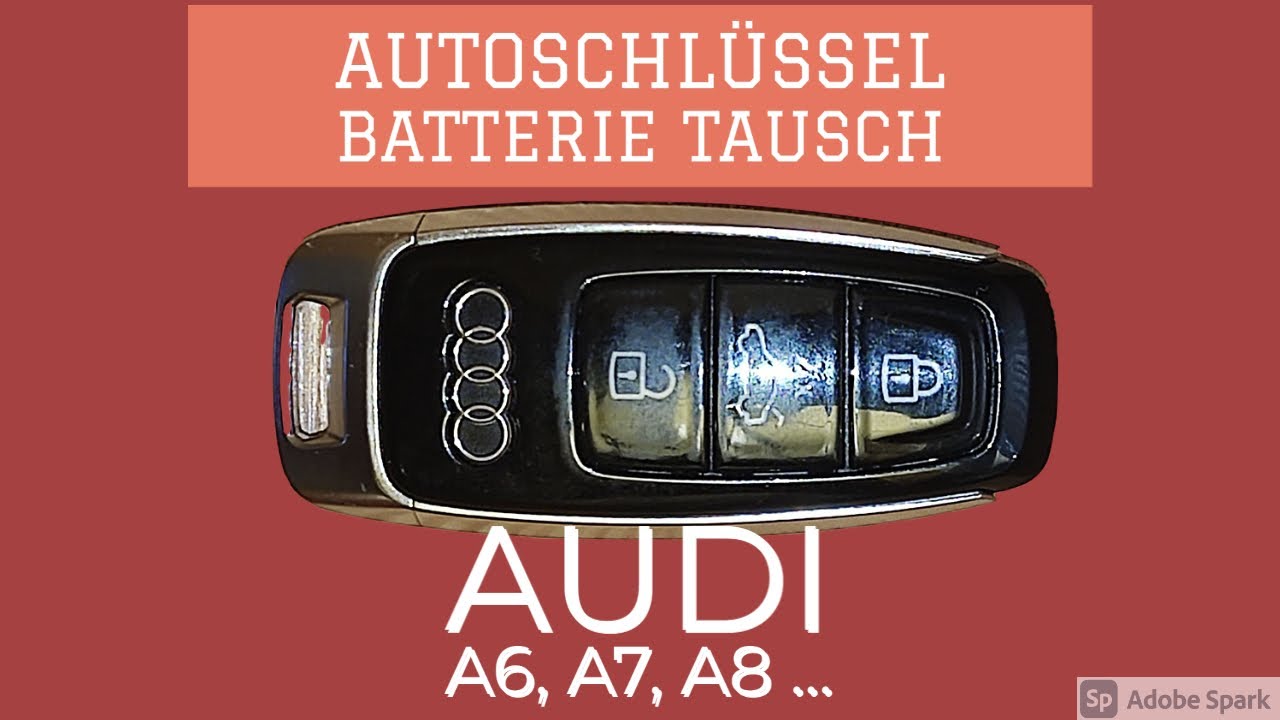 Change a Audi (p.e. A6, A7, A8) key remote battery 