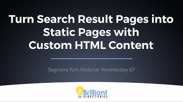 Convert Search Result Pages into Static Pages with Custom HTML Content 📄 Boost Your Website SEO