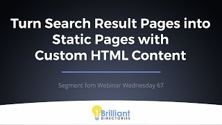 Convert Search Result Pages into Static Pages with Custom HTML Content 📄 Boost Your Website SEO