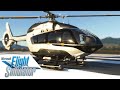 Microsoft Flight Simulator 2021 Helicopter Airbus H145 luxury (Payware edition). Flight in Pamplona