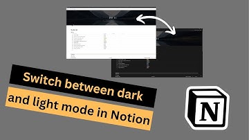 Switch between dark and light mode in Notion