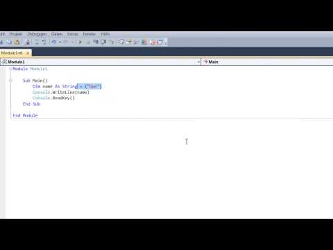 Visual Basic Variablen deklarieren und verwenden [