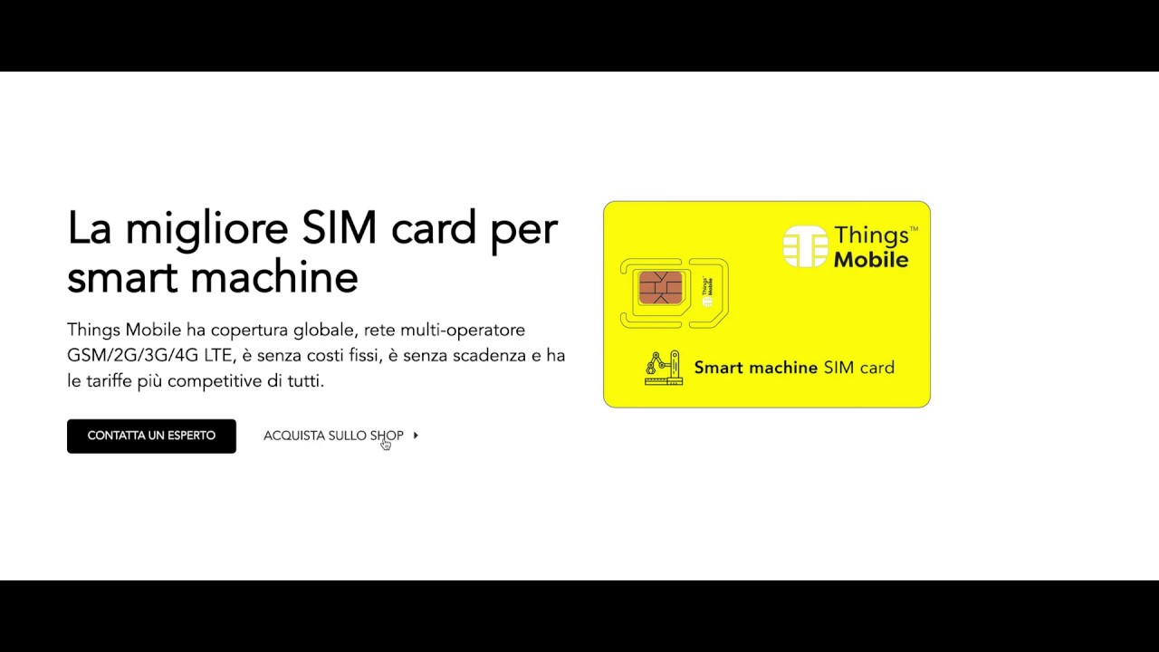 Things Mobile: Come acquistare una SIM per smart machine - YouTube