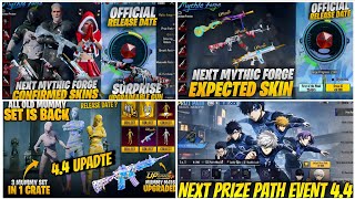 🔴NEXT MYTHIC FORGE BGMI 4.4😍| NEXT PRIZE PATH BGMI 4.4🔥| NEXT ULTIMATE SET BGMI😱| MUMMY SET RETURN?
