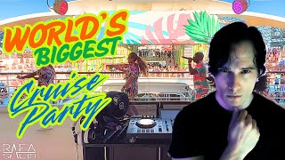 I DJ'd the World’s BIGGEST Cruise Ship Sailaway Party! 🚢🔥 (Pool Deck • Line Dances → House Remixes)