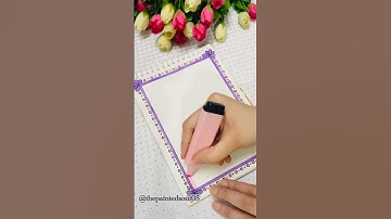DIY frontpage design for projects💟#art #shorts #borderdesign #borderdesignforproject #youtube #draw
