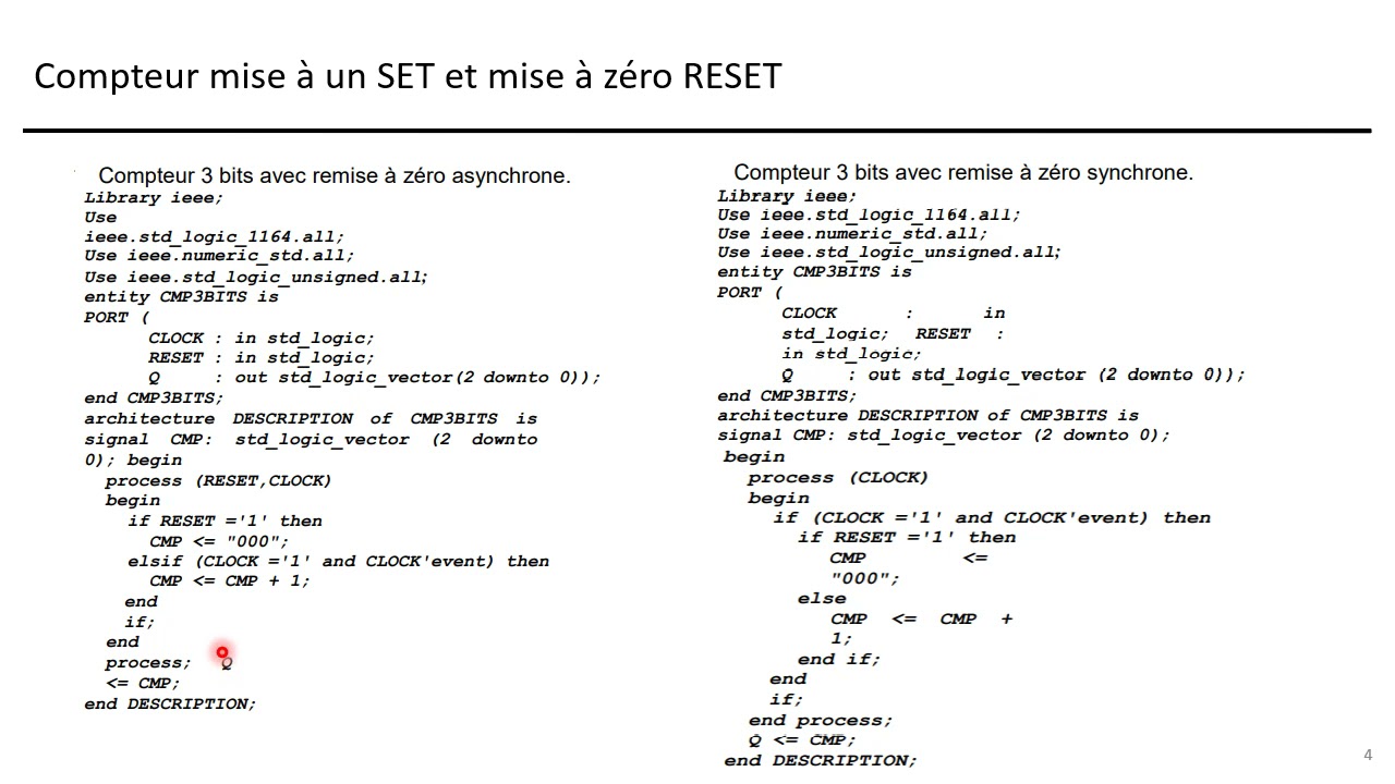VHDL sequentiel: Les compteurs