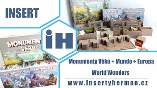 Insert: Monumenty věků / World Wonders + Mundo + Europa