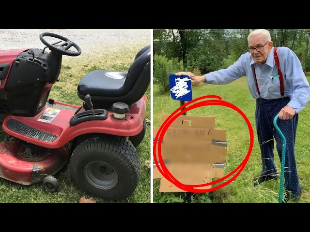 Thief steals 85-year-old man's lawn mower, so he takes matters into his own  hands.